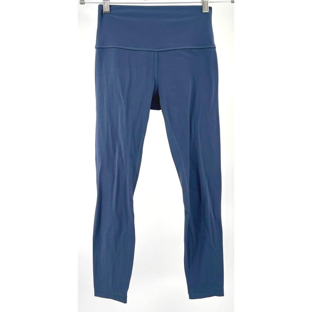 Lululemon Align Pant II 25" Leggings Women 6 Navy Blue Nulu High Rise